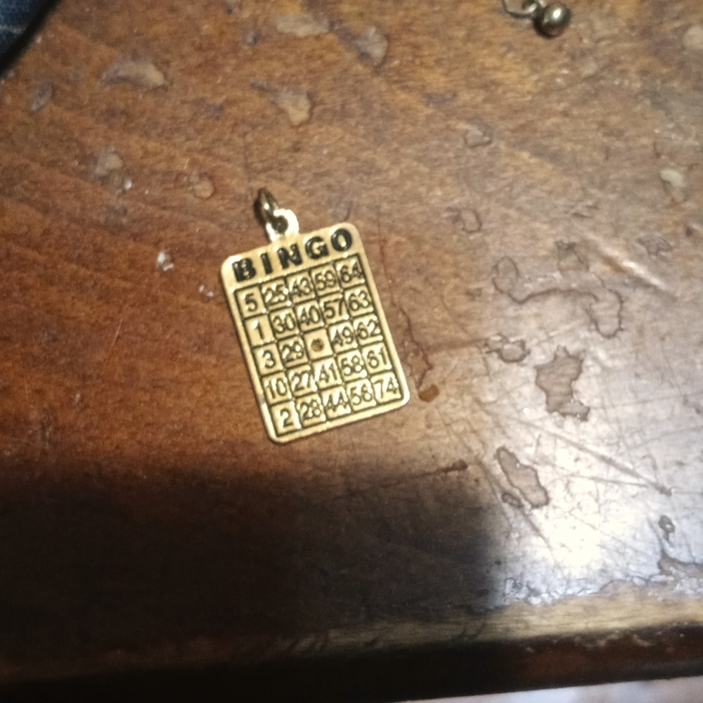 Gold plated bingo charm